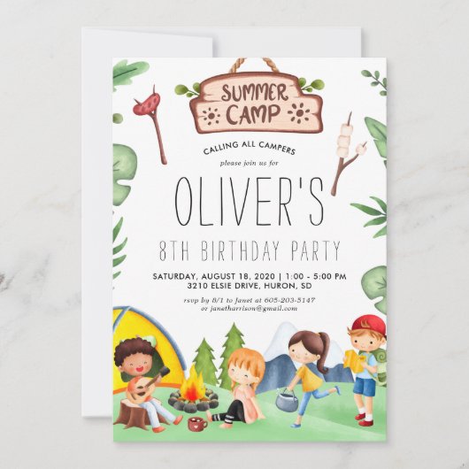 Camping Thaps Kinder Summer Camp | Partij voor de Kaart (Voorkant)