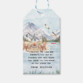 Camping Tharethday Party Dank u wel voor Cadeaulabel (Voorkant)