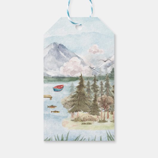 Camping Tharethday Party Dank u wel voor Cadeaulabel (Achterkant)