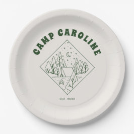 Camping Thema Afscheid van de Maagd Papieren Bordje