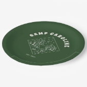 Camping Thema Afscheid Van De Meisjes Papieren Bordje (Gekanteld)
