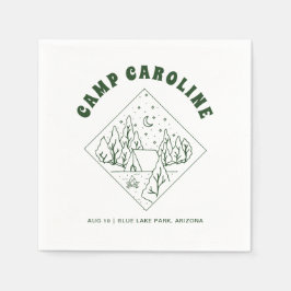 Camping Thema Afscheidsceremonie Feest Servet