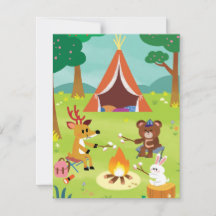 Camping Thema Bedankkaartjes