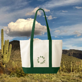 Camping Thema Bos Groen Familie Crest Tote Bag