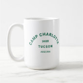 Camping Thema Bos Groen Kamp Crest Bachelorette Koffiemok (Links)