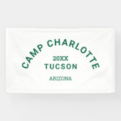 Camping Thema Bos Groen Kamp Crest Bachelorette Spandoek (Horizontaal)