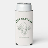 Camping Thema Bruidsfeest Aangepast Seltzer Blikjeskoeler (Seltzer Voorkant)