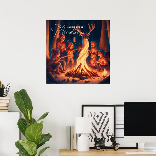 Camping thema kunst | Het maken van S'mores Poster (Thuiskantoor)