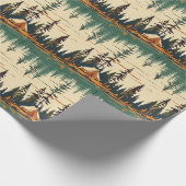 Camping thema Natuur Kleuren Verjaardag Cadeaupapier (Hoek)