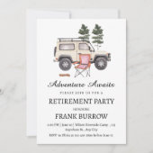 Camping Thema Pensioenfeest Kaart (Voorkant)