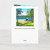 Camping Thema Tent in de Bossen Verjaardag Kaart (Achterkant)