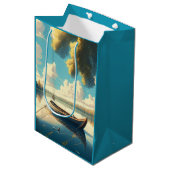 Camping thema verjaardag medium cadeauzakje (Voorkant Gekanteld)