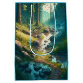 Camping thema verjaardag medium cadeauzakje (Achterkant)