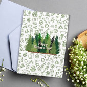 Camping-Themd en Natuur Lover Vaderdag Kaart