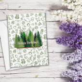 Camping-Themd en Natuur Lover's Birthday Kaart