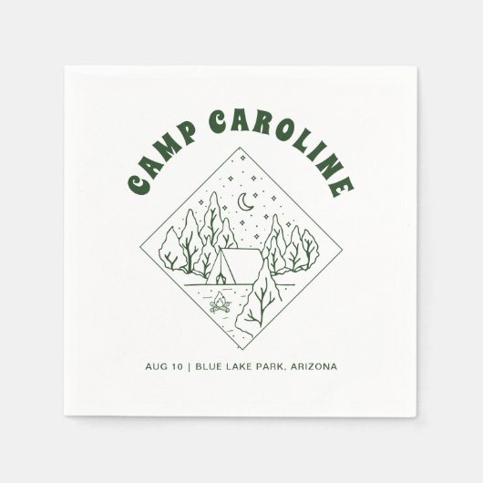 Camping Theme Bachelorette Party Servet (Voorkant)