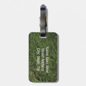 Camping theme Campfire and Compass Personalize Bagagelabel (Achterkant verticaal)