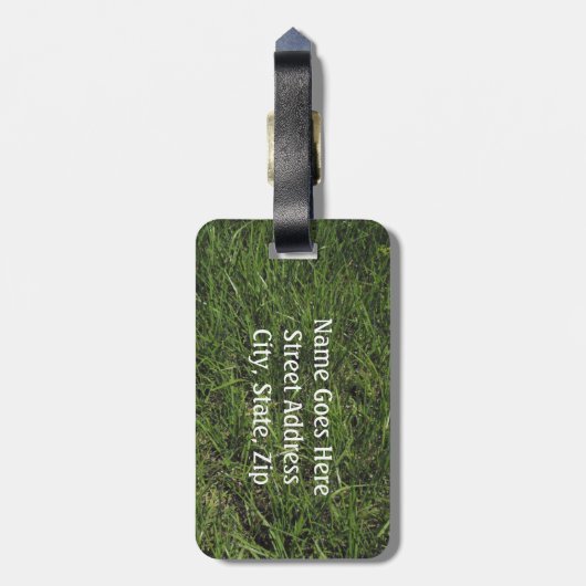 Camping theme Campfire and Compass Personalize Bagagelabel (Achterkant verticaal)