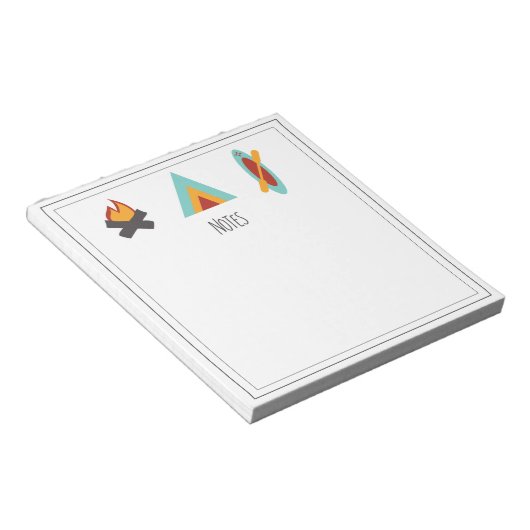 Camping Theme Notitieblok (Schuin)