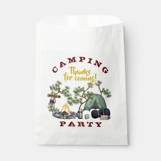 Camping Theme Party Favor Tassen Bedankt Bedankzakje (Voorkant)