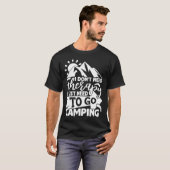 Camping Therapy Funny Camper Quote Typografie T-shirt (Voorkant volledig)
