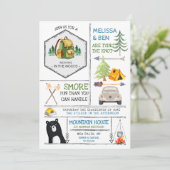 Camping Thleed Wedding - Badges & Icons Kaart (Staand voorkant)