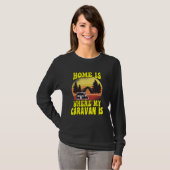 Camping Thuis Is Waar Mijn Caravan Is Camper T-shirt (Voorkant volledig)