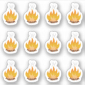 Camping Tijd Kampvuur Vuur Buiten Planner Sticker (Voorkant)