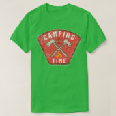 Camping Time Ax Tree Campfire T-shirt (Design voorkant)