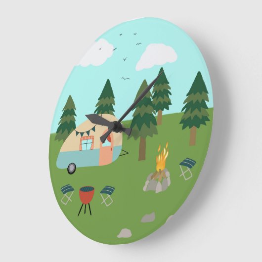 Camping Time Wall-klok Grote Klok (Hoek)