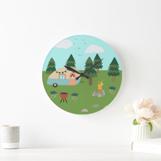 Camping Time Wall-klok Grote Klok (Huis)