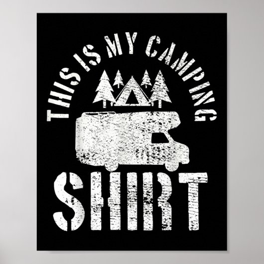 Camping Trailer Camper Van Mobile Home Caravan Mot Poster (Voorkant)