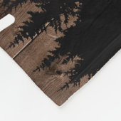 Camping Trailer Happy Campers Forest Rustic Wood Fleece Deken (Hoek)
