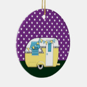 Camping Trailer Keramisch Ornament (Rechts)