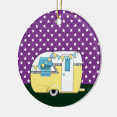 Camping Trailer Keramisch Ornament (Links)