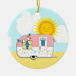 Camping Trailer Keramisch Ornament