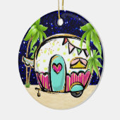 Camping Trailer Keramisch Ornament (Links)