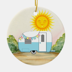 Camping Trailer Keramisch Ornament