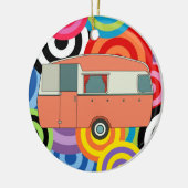 Camping Trailer Keramisch Ornament (Links)