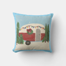 Camping trailer tijdens de kerst