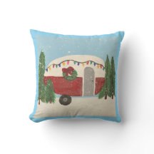 Camping trailer tijdens de kerst