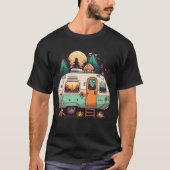 Camping trailer vintage t-shirt (Voorkant)