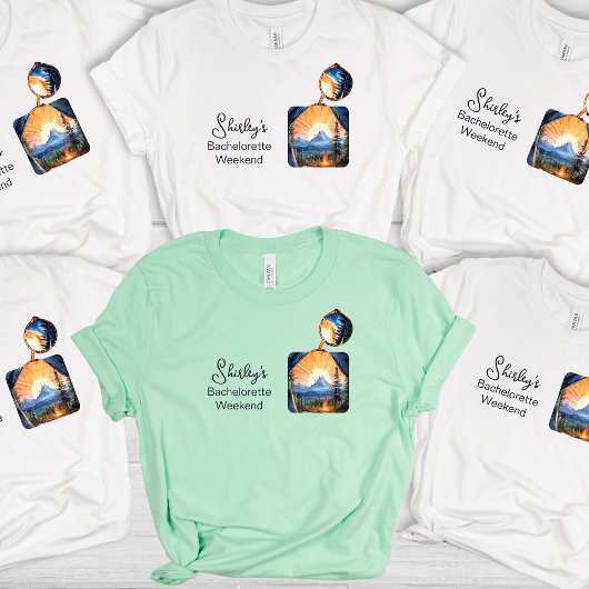 Camping Trip Berg Meisjes Afscheidsweekend T-shirt