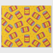 Camping Trip Birthday Bked Bean Cans pattered Cadeaupapier (Vlak)