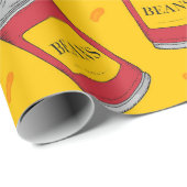 Camping Trip Birthday Bked Bean Cans pattered Cadeaupapier (Rol Hoek)