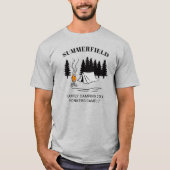 Camping Trip Campfire Family Reunion Custom Dad T-shirt (Voorkant)
