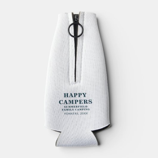 Camping Trip Family Matching Happy Campers Custom Flesjeskoeler (Achterkant)