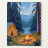 Camping Trip Forest Campfire Tent Watercolor Planner (Achterkant)