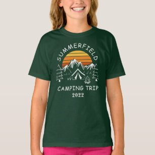 Camping Trip Retro Matching Daughter Custom T-shirt