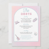 Camping Truck Bachelorette Party Invitation Kaart (Achterkant)